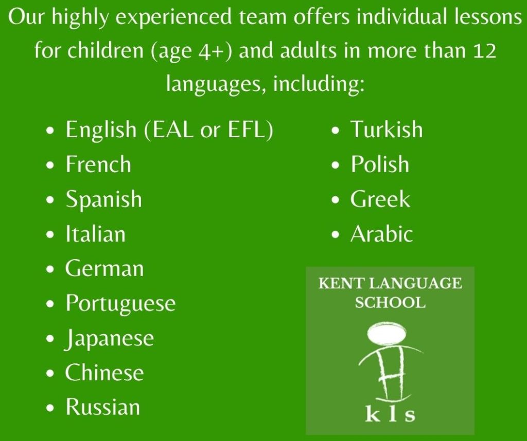 Languages offered by Kent Language school